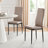 Tierra Sleek Metal and White Gloss Round Dining Table Set with 6 Faux Leather Dining Chairs-1906931491
