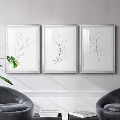 «Botanical Gesture I», reproduction encadrée de qualité supérieure - prête à être accrochée