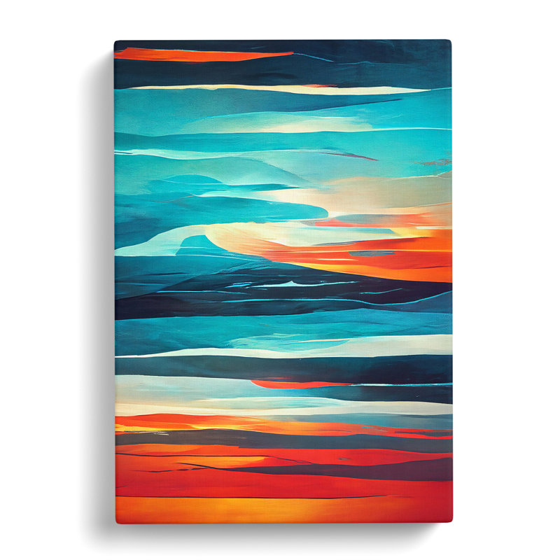 Abstract Sunset No.3 - Wrapped Canvas, 76cm H x 50cm W x 3cm D