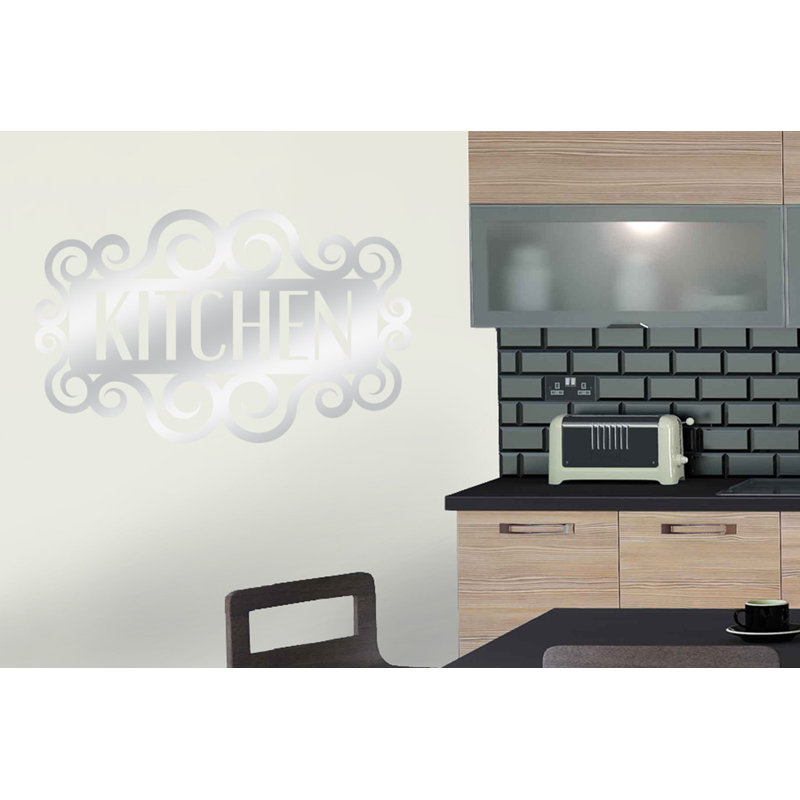 Wall Decal, Shiny Silver, Medium