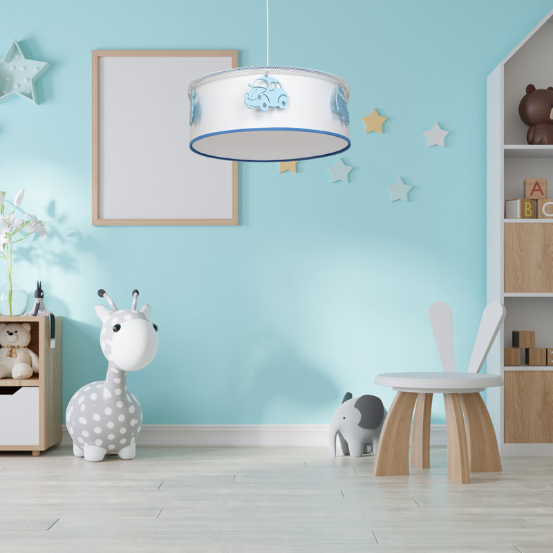 Dicha 1 - Light Blue Drum Pendant