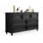 Black Solid + Manufactured Wood Accent Cabinet-1313306996