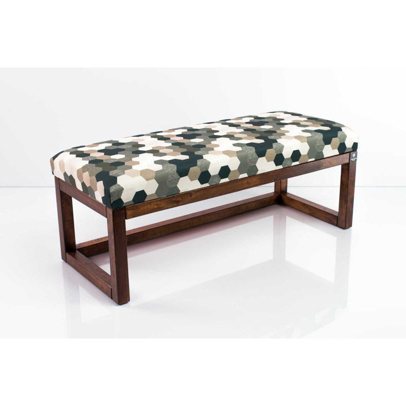 Velvet Upholstered Bench, Brown/Black, 40 x 160 x 35 cm