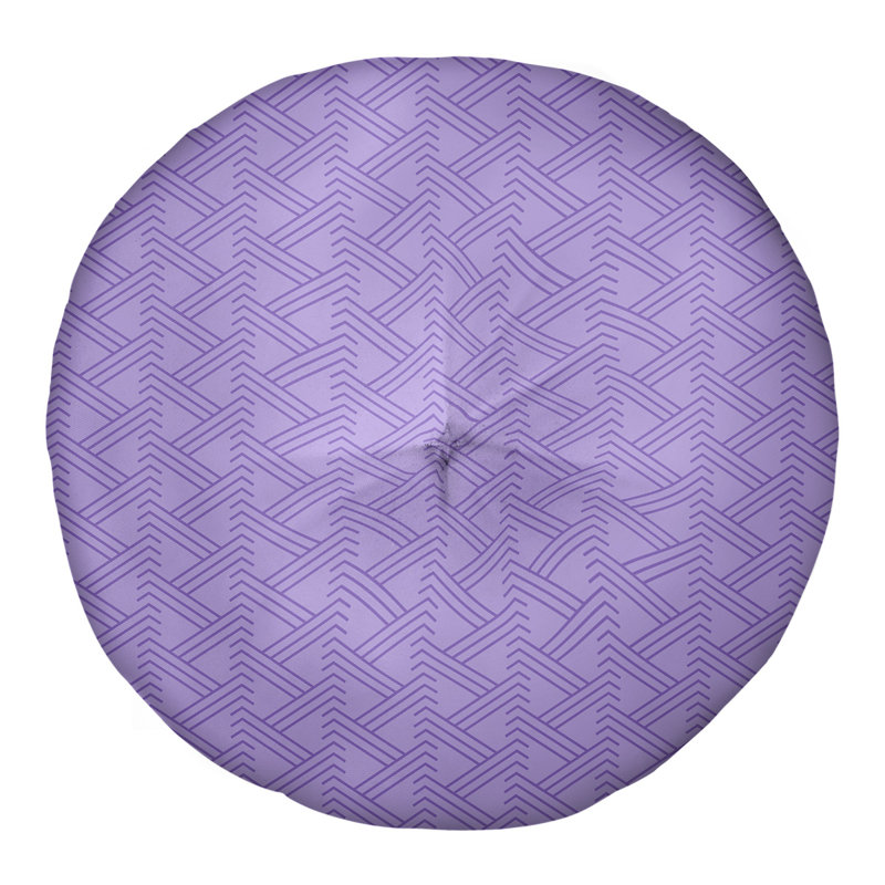 Coussin de sol zig zag classique, 26 po x 26 po, Rouge pourpre moyen