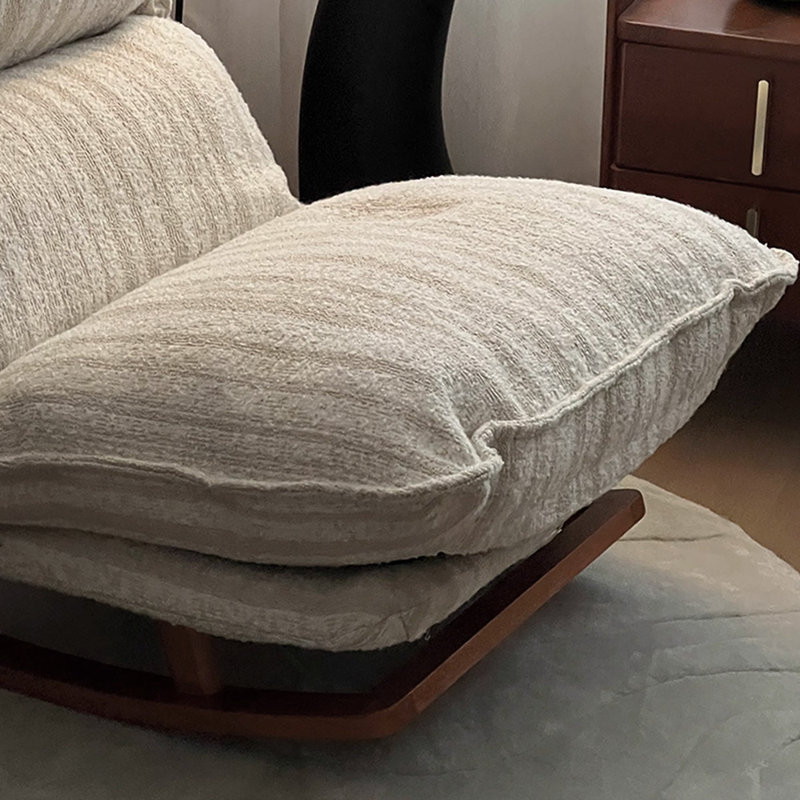 Chaise berçante simple réglable, Beige