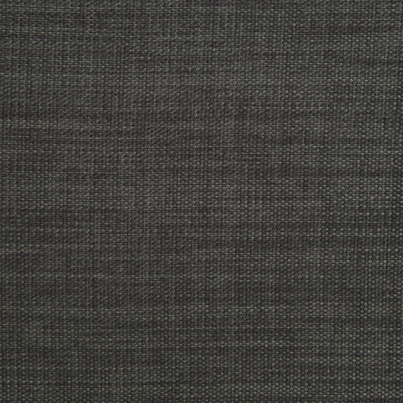 Avers Upholstered Ottoman, Dark Charcoal Gray Fabric