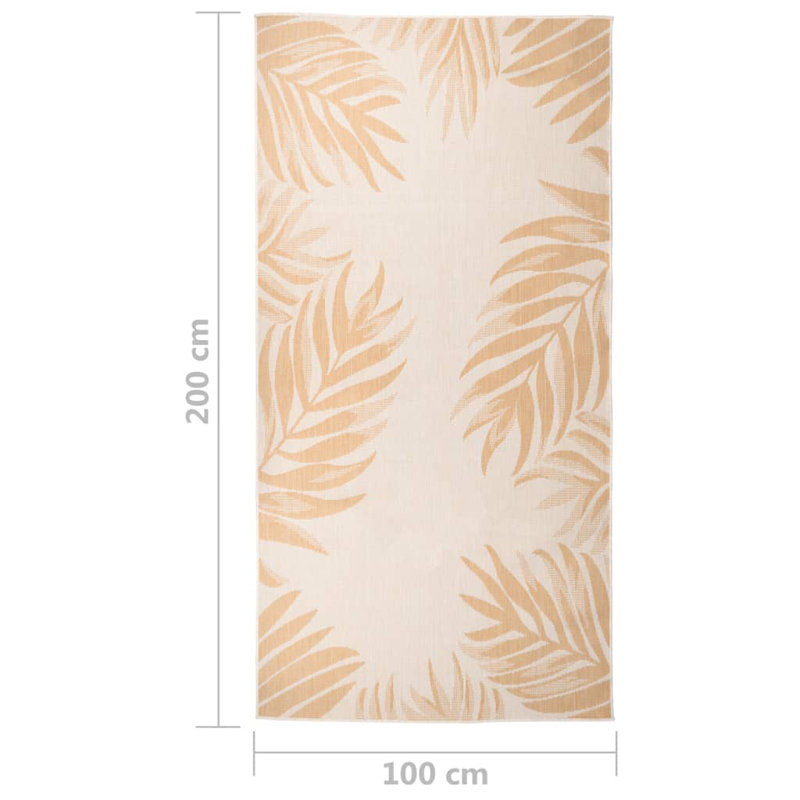 Hordville Floral Hand Woven Indoor / Outdoor Area Rug, Rectangle 100 x 200cm