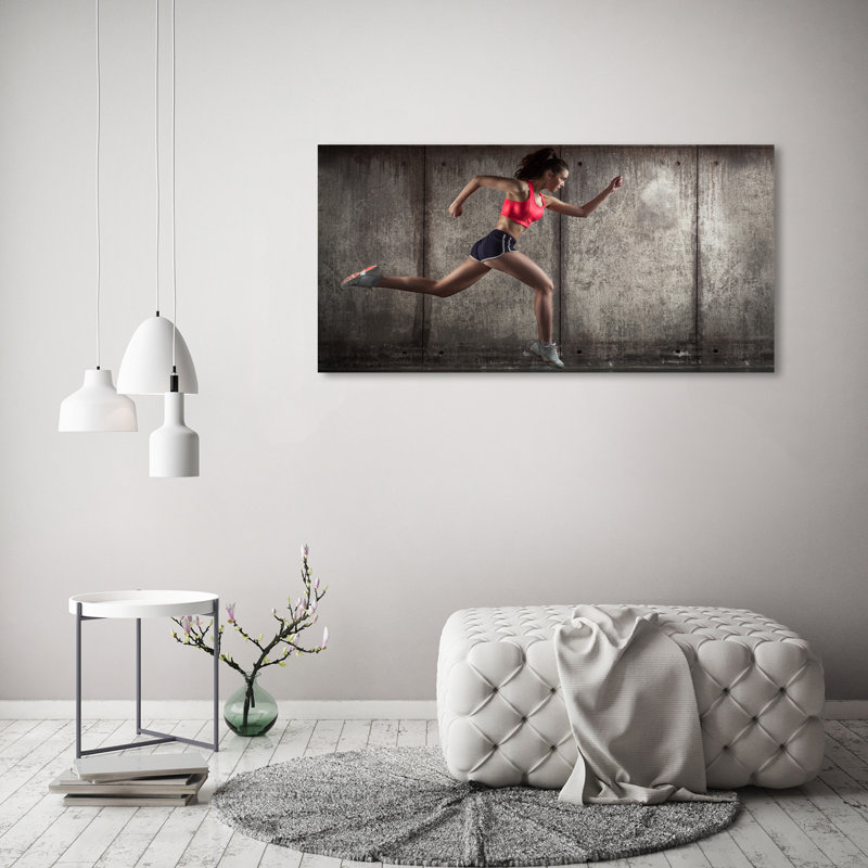 A Running Woman - Wrapped Canvas Print