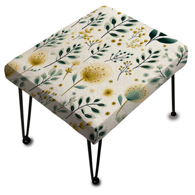 Fragoza - Floral Rectangle Ottoman