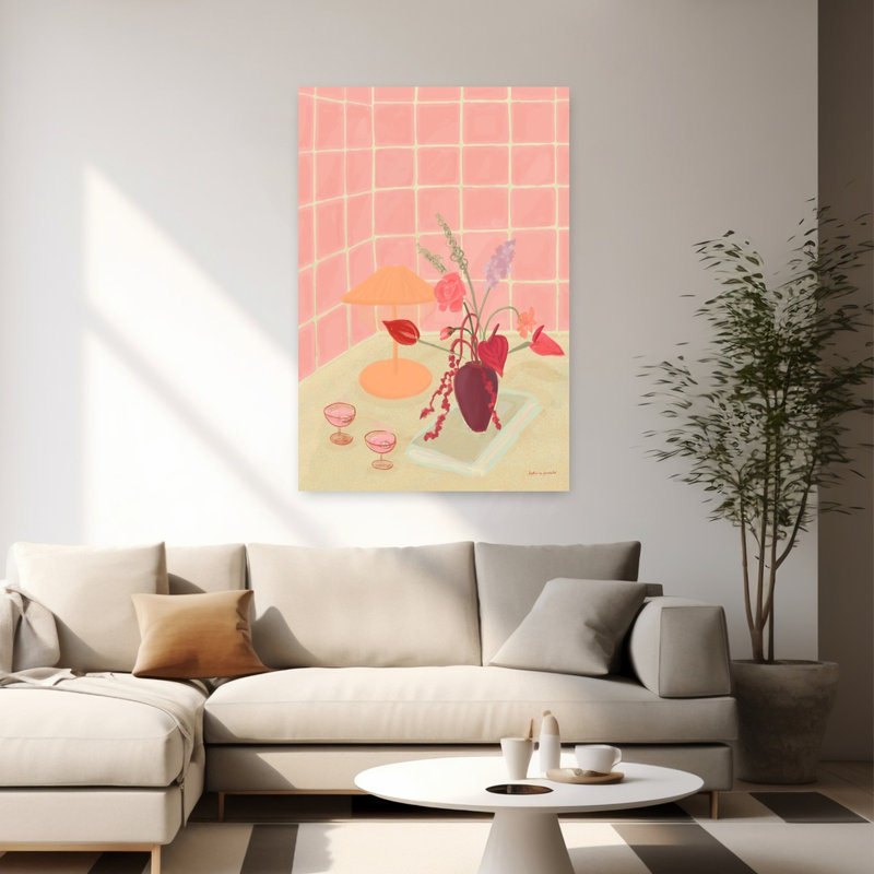 Art contemporain contemporain, 60" H x 40" W