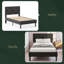 Lit plateforme en tissu d'ameublement