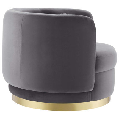 Fauteuil pivotant en velours Relish Performance Velvet Performance