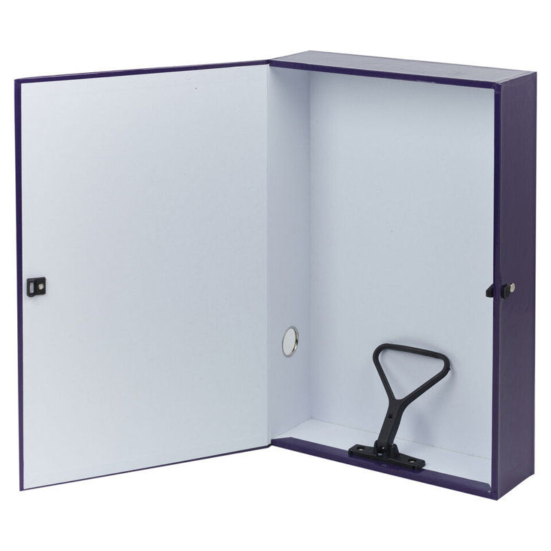10 x A4 Foolscap Box Files Coloured Secure Document Storage Set with Spring Clip