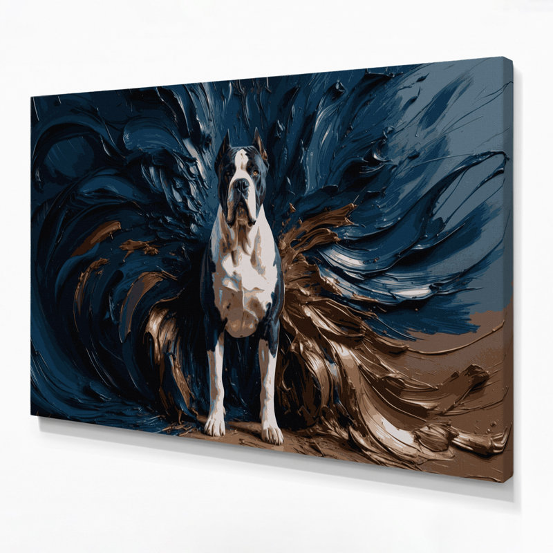 Dogs Cane Corso Gray Canvas Wall Art