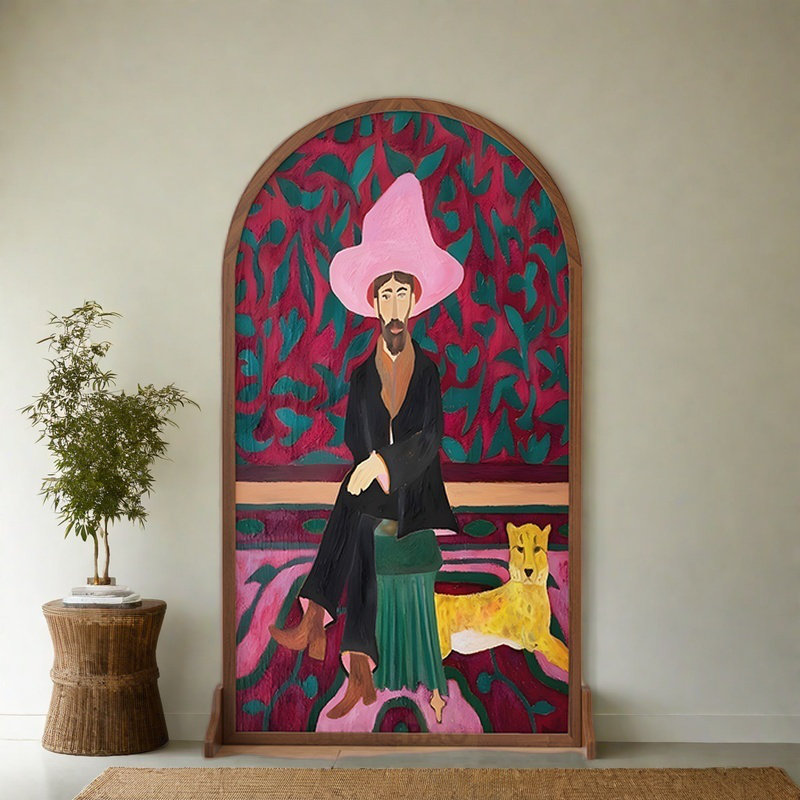 Solid Pink Hat Partition Screen