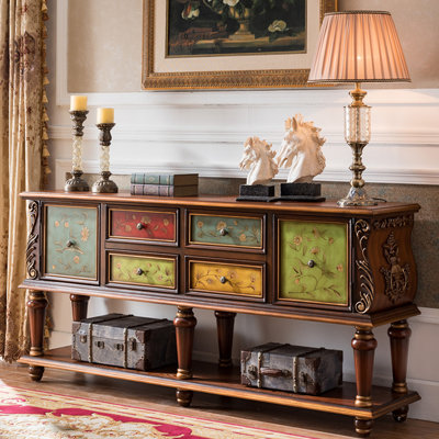 European-style retro luxury console table