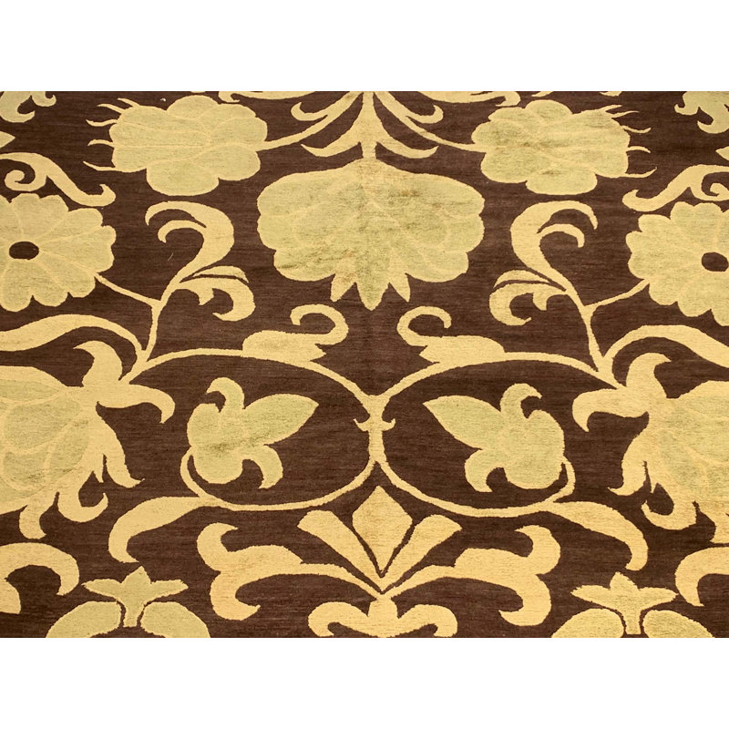 Modern One-of-a-Kind Rectangle 8'1" x 9'8" Hand Knotted Area Rug