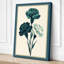 Carnations in Teal and Cream Botanical - Wrapped Canvas-1502219715-1502219736