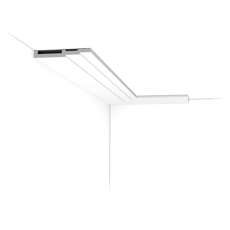 Moulure en polystyrène à impact élevé blanc apprêté P 5/8 po x l 4-3 / 4 po x L 78-3 / 4 po
