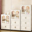 Armoire de rangement latérale pliante de 25,59 po de large avec porte magnétique et armoire de rangement en plastique avec roulettes