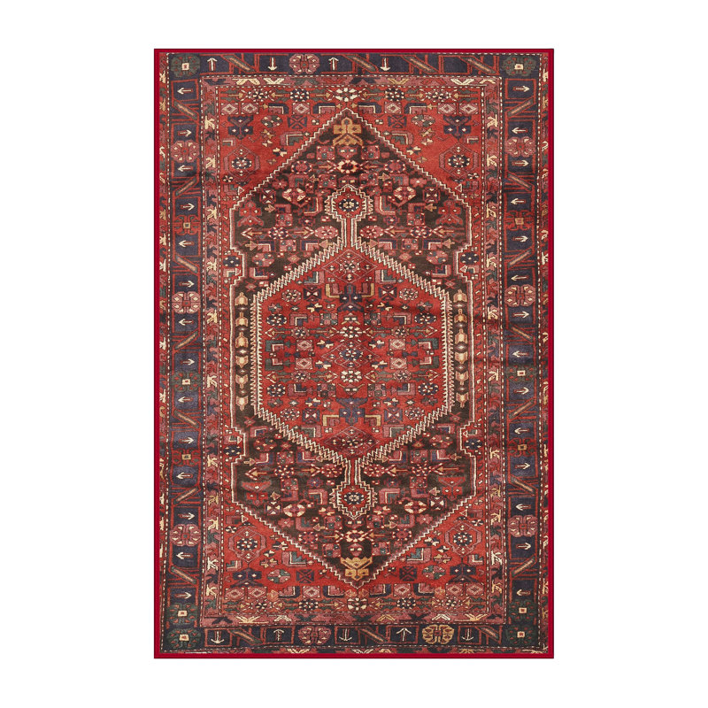Tapis rouge à motif sud-ouest, Rectangle 5 pi x 7 pi