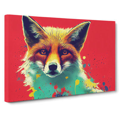 Painted Fox Vol.5 Abstract - Wrapped Canvas