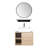 23.6 " W Free Standing Wall Mounted 1 Single With Solid Surface Top with Mirror