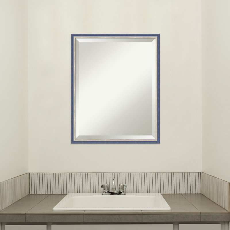 Miroir mural Theo, 21,25 po x 17,25 po, Bleu