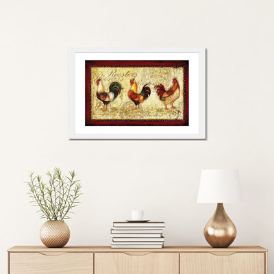 «Rooster Trio» par Viv Eisner - impression d'art graphique