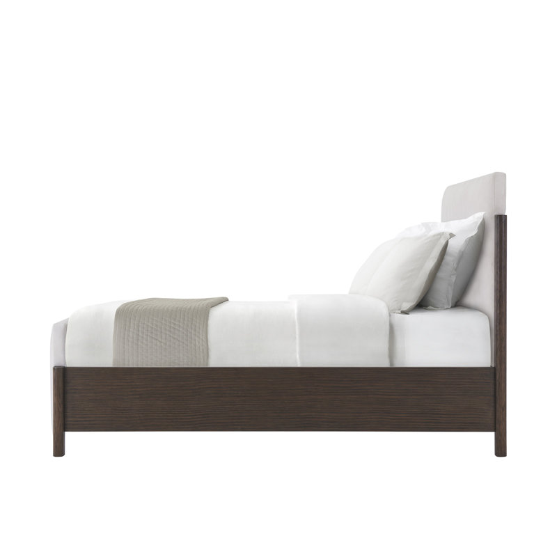 Urbane Upholstered Bed, White/Campfire