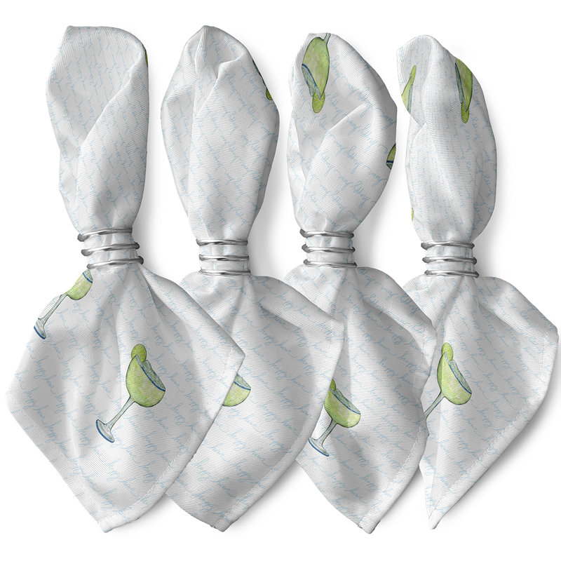 Ensemble de serviettes 4 pièces Josefien Margarita, Bleu