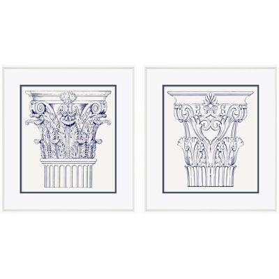 White Cornthian I & White Cornthian II Giclee Print by David Phoenix