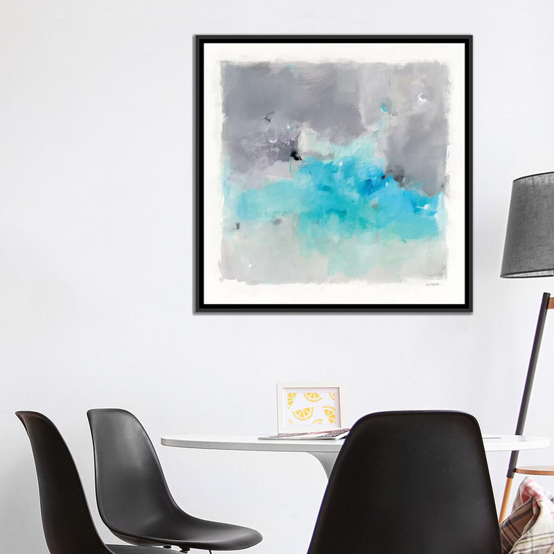 « spring chase », impression sur toile, H 18 po x l 18 po x P 1,5 po, Toile avec cadre noir, Pas de tapis