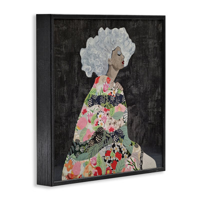 Floral Dress Woman Framed Giclee Art by Coco Good