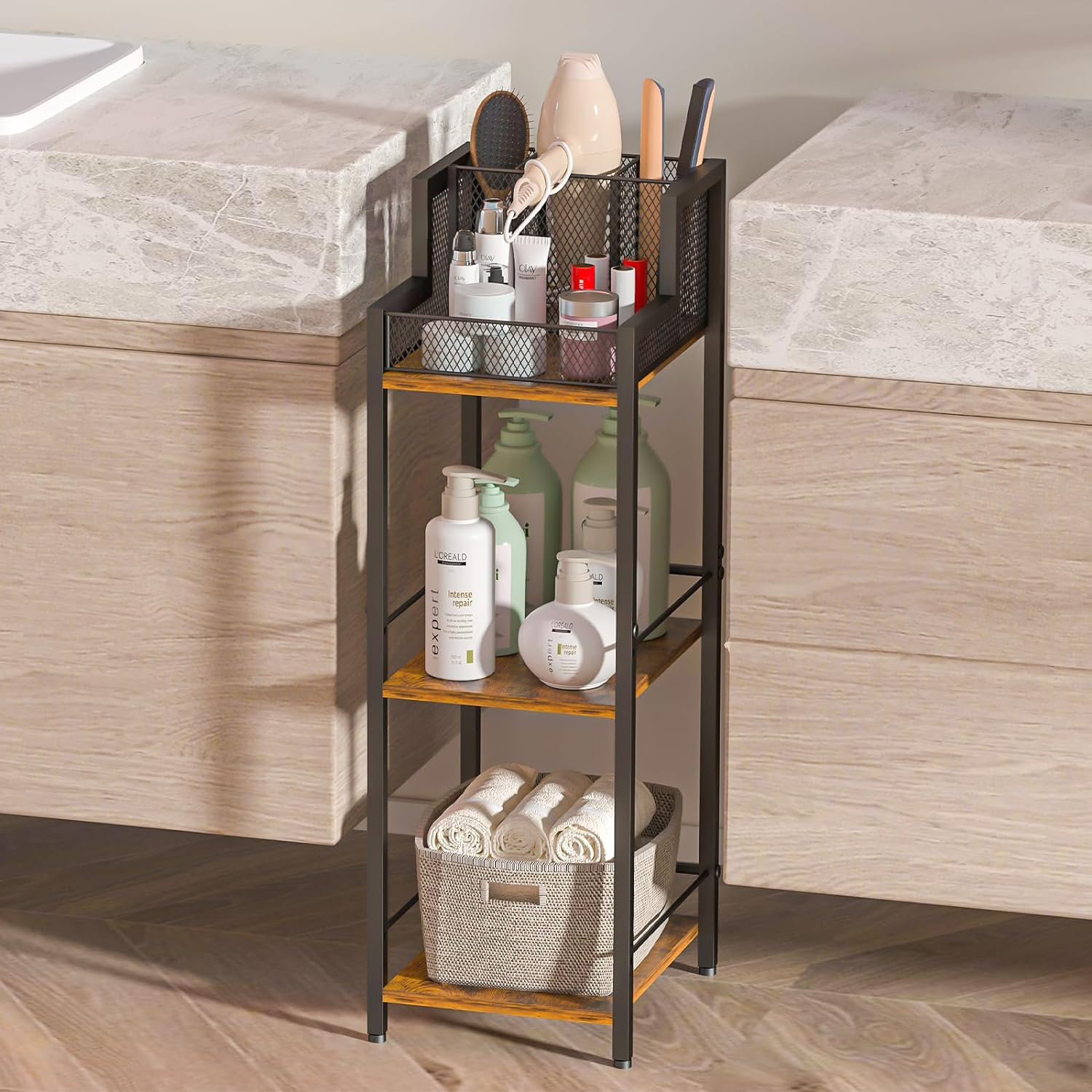 Storage Ideas Hair Styling Tools Storage Curling Iron Holder Wall