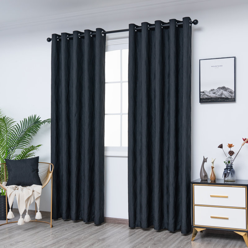 Paire de rideaux obscurcissant Aazim, Noir