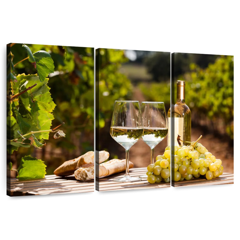 Yarlin Bread And White Wine, 24" H x 38" W