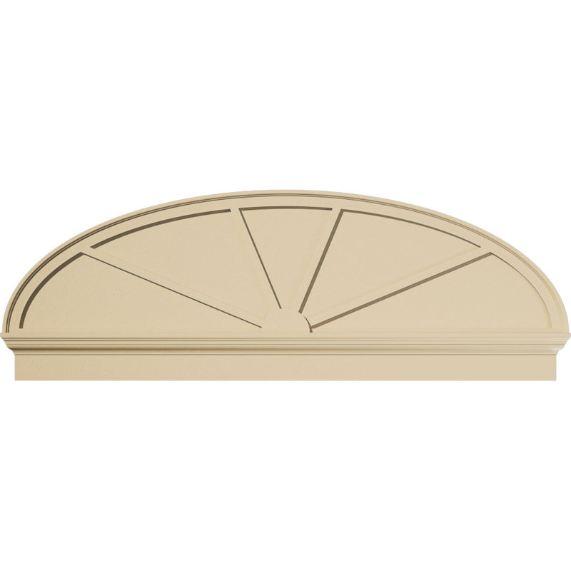 Fronton en uréthane Elliptical Signature, brun clair apprêté, 68 po x 23,875 po x 2,75 po, Combinaison, 4 rayons