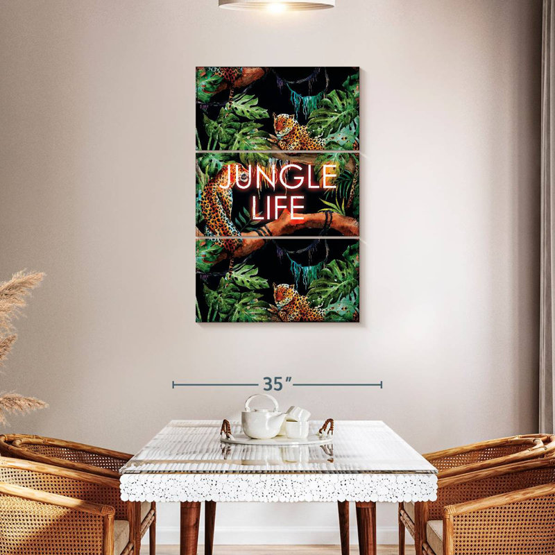 Alvord Jungle Life, typographie, H 45 po x l 28 po