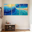 Ensemble de 3 impressions sur toile "Nautical & Beach Ocean Wave Sunset Compass Anchor Beach"-1038971843