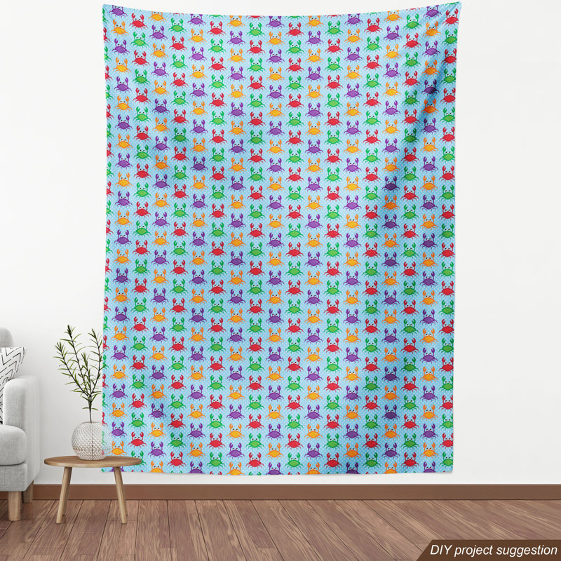 Tissu crabes, l 58 po x L 108 po