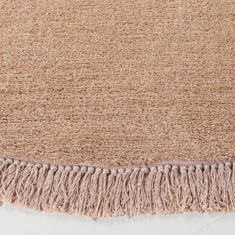 Tapis de couleur unie performance touffeté à la main Vermont 575, Rond 4 pi