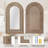 Arched Mirror with Wooden Frame-2043161921