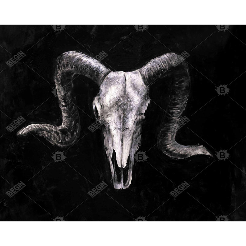 «Ram Skull Grunge Style» sur toile
