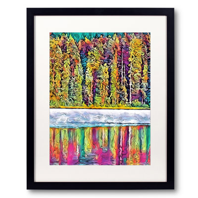 Trees On Takhlakh Lake Print by Tanna Gx