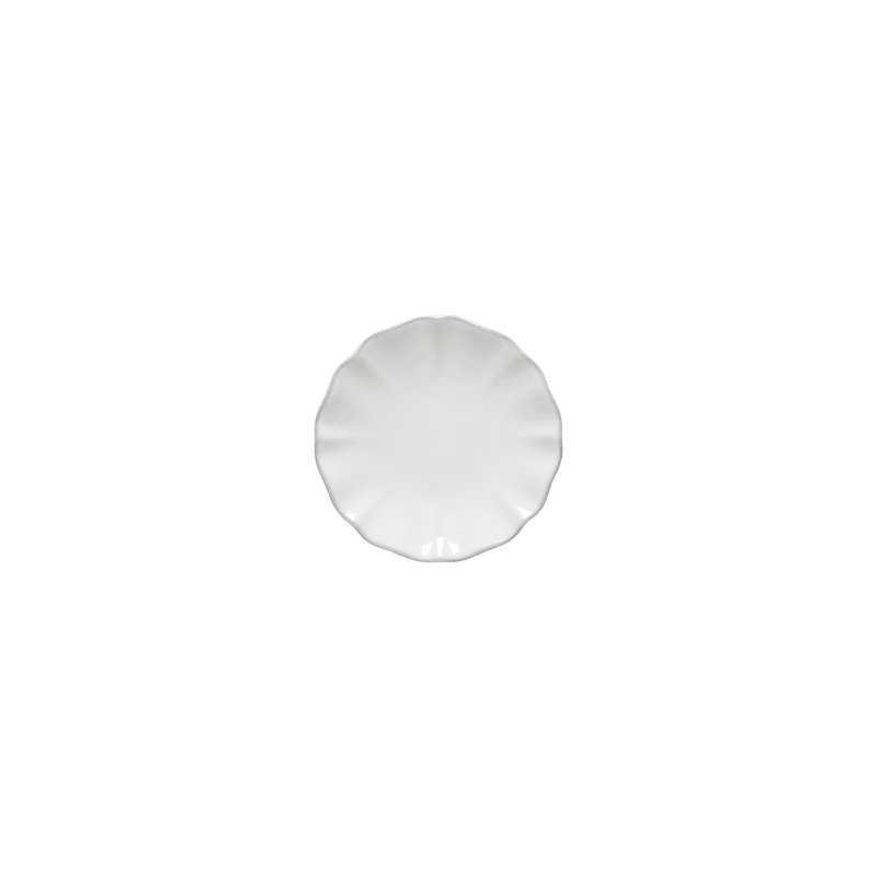 Rosa Handmade Stoneware Appetizer Plate, White