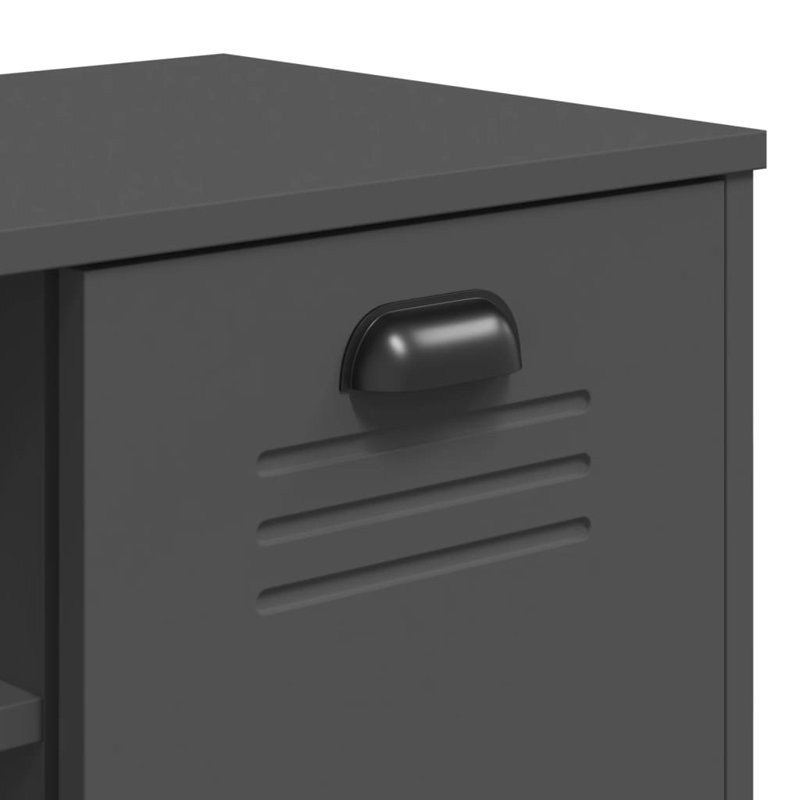 6 Pair Shoe Storage Bench, Anthracite Grey