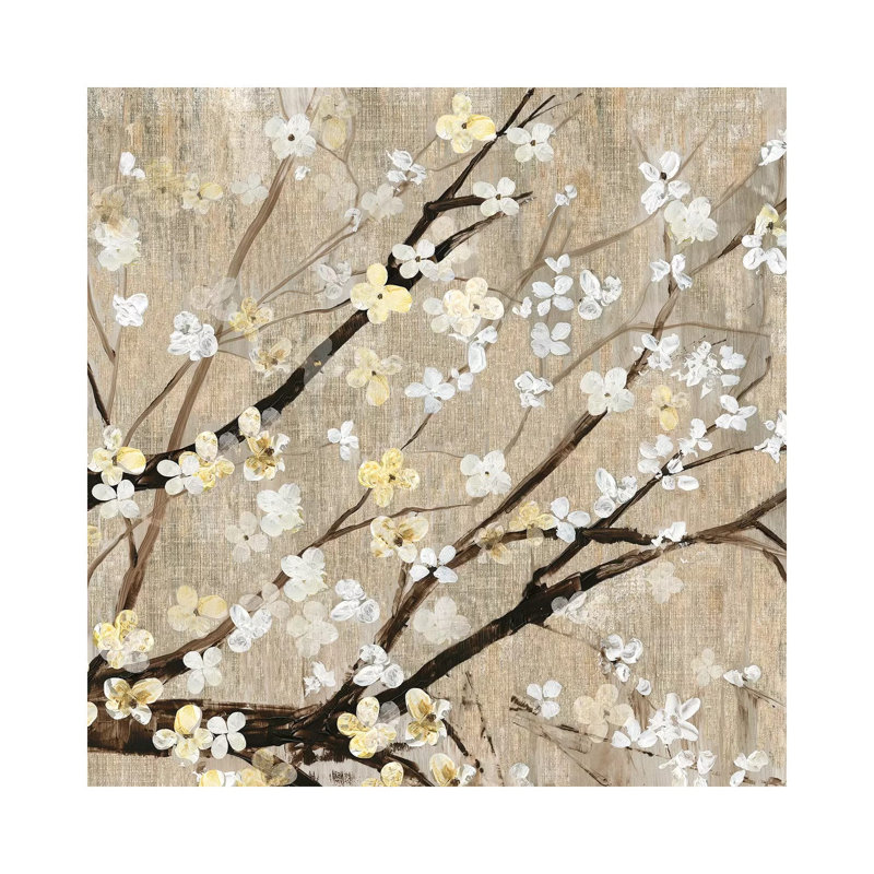 Pearls In Bloom II by Asia Jensen - Wrapped Canvas Painting, 30.48 cm H x 30.48 cm W
