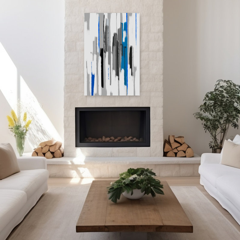 Panthère I, art mural contemporain abstrait, H 48 po x l 32 po