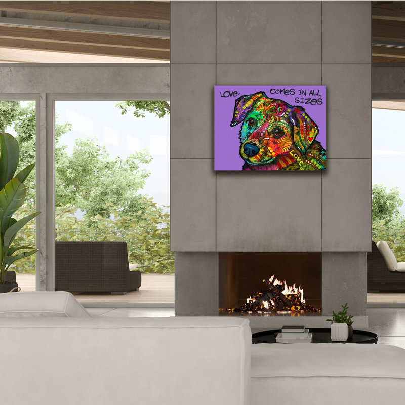 «Love In All Size» par Dean Russo Studios, art mural sur toile, H 26 po x l 34 po x P 1,5 po
